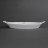 Olympia Whiteware Divided Oval Eared Dishes 295x155mm (6 pack)