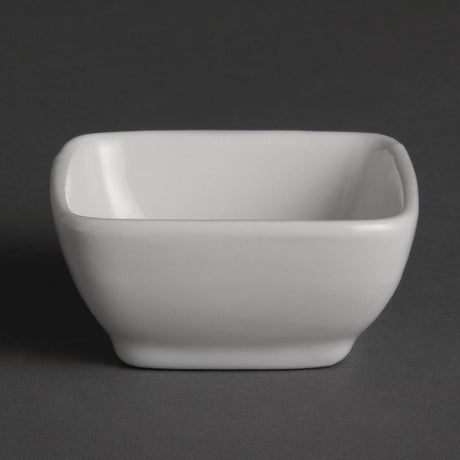 Olympia Whiteware Miniature Rounded Square Dishes 60mm (12 pack)