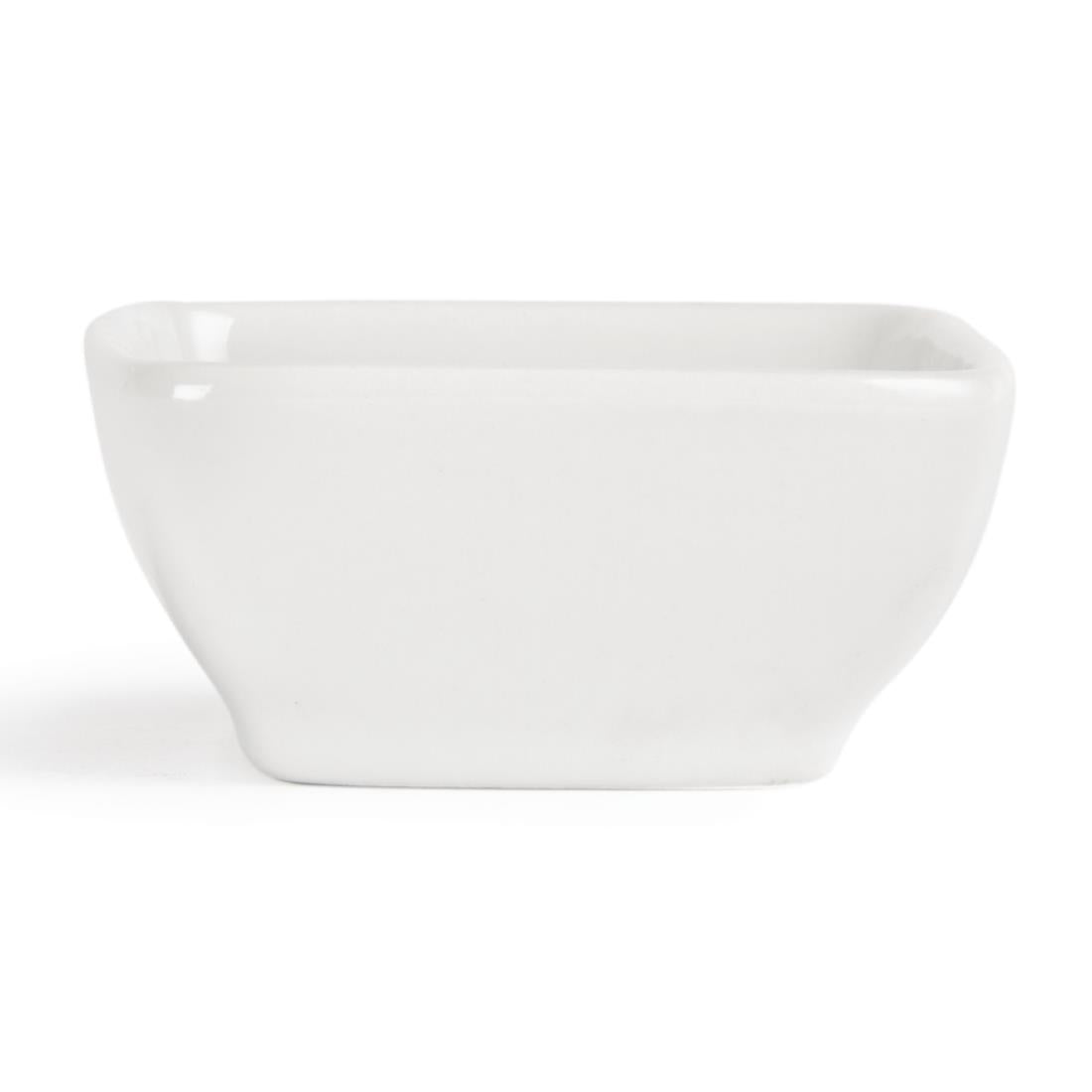 Olympia Whiteware Miniature Rounded Square Dishes 60mm (12 pack)