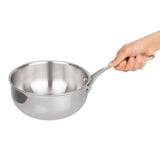 Vogue Stainless Steel and Aluminium Tri-Wall Flared Sauté Pan 20cm