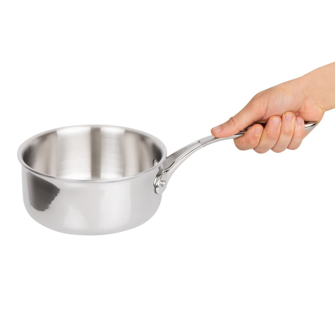Vogue Stainless Steel and Aluminium Tri-Wall Saucepan 16cm