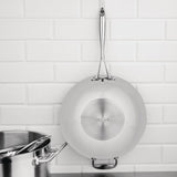 Vogue Tri Wall Wok Flat Base 305mm