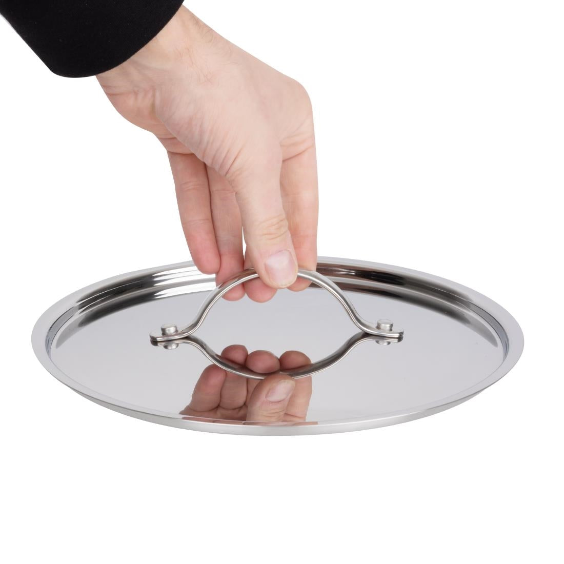 Vogue Stainless Steel and Aluminium Tri-Wall Stew Pan Lid 24cm