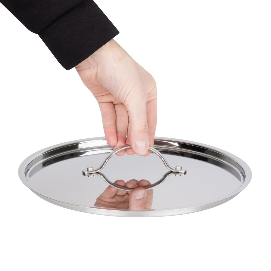 Vogue Stainless Steel and Aluminium Tri-Wall Stew Pan Lid 28cm