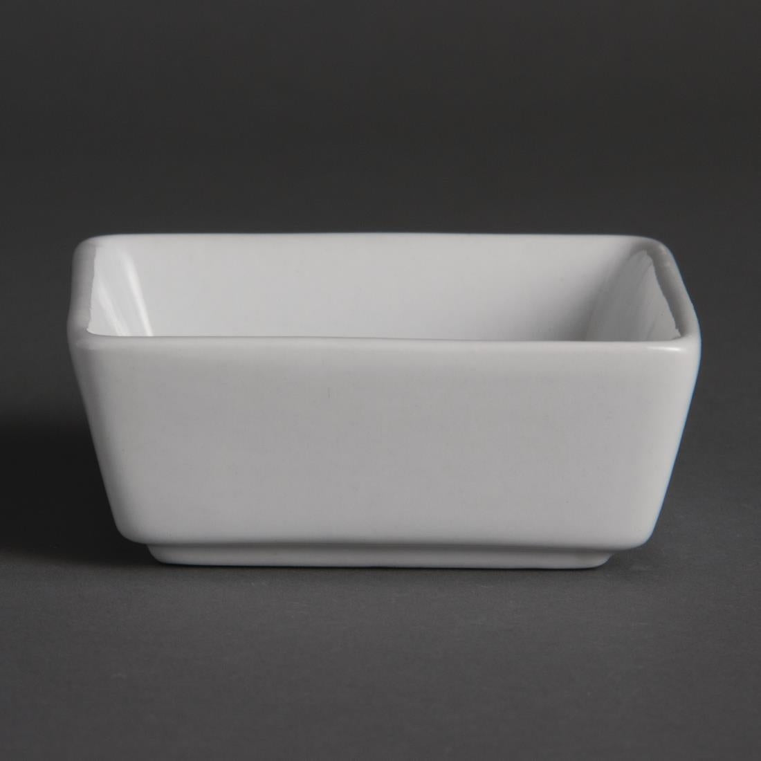 Olympia Mini Square Dishes White 85mm (12 Pack)