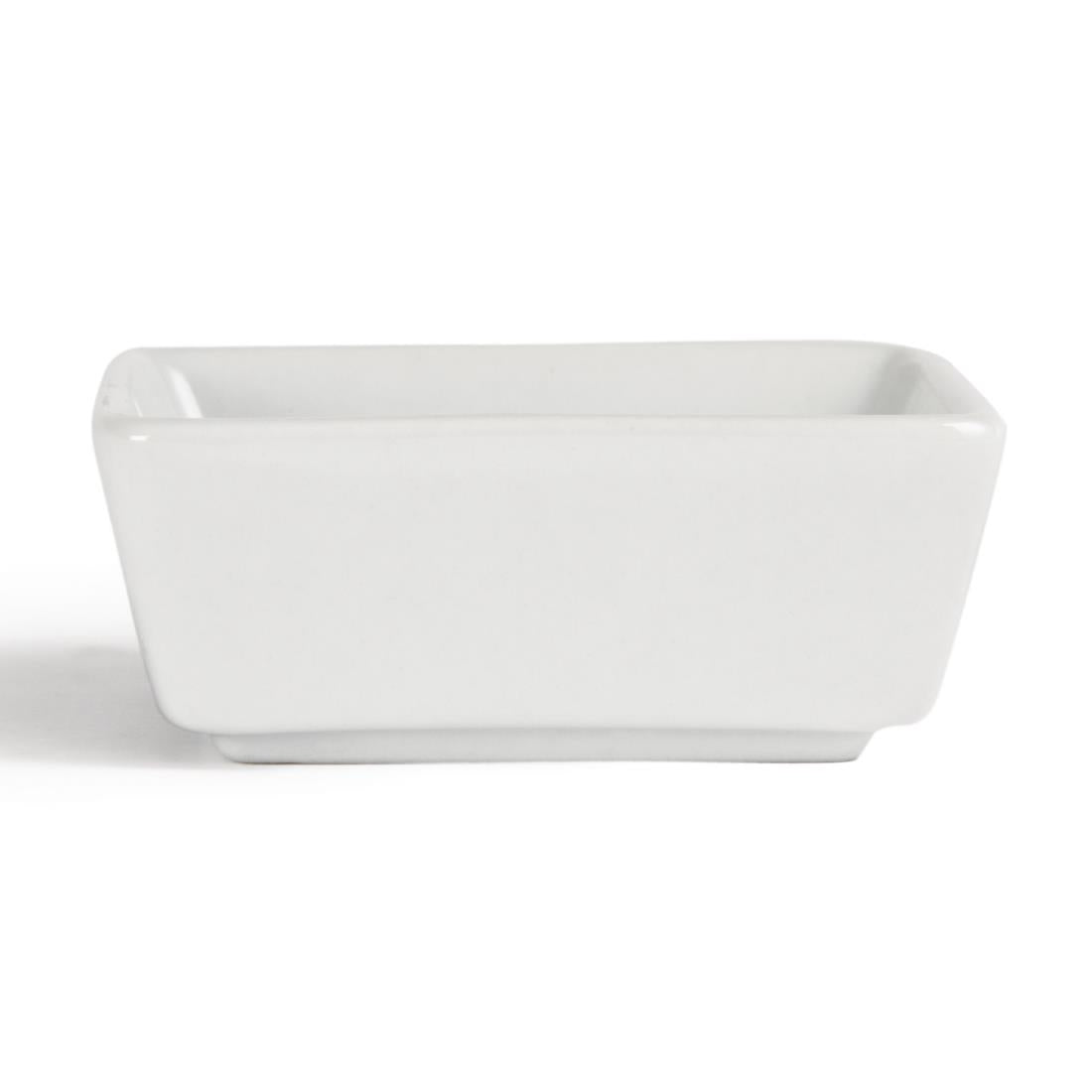 Olympia Mini Square Dishes White 85mm (12 Pack)