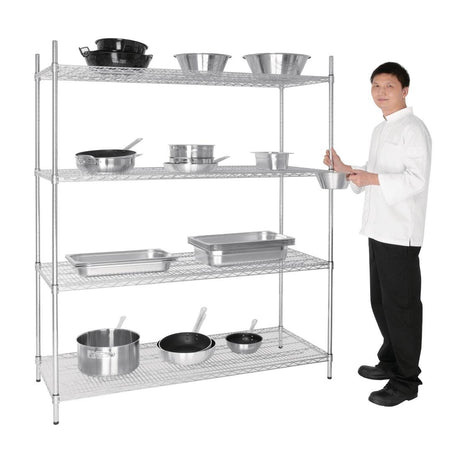 Vogue 4 Tier Wire Shelving Kit 1525x610mm