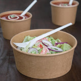 Fiesta Compostable Round Kraft Salad Bowls 750ml / 26oz (Pack of 300)