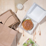 Fiesta Green Compostable Kraft Burger Boxes Large 112mm (Pack of 150)