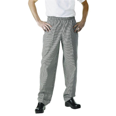 Chef Works Unisex Easyfit Trousers Small Black Check  3XL