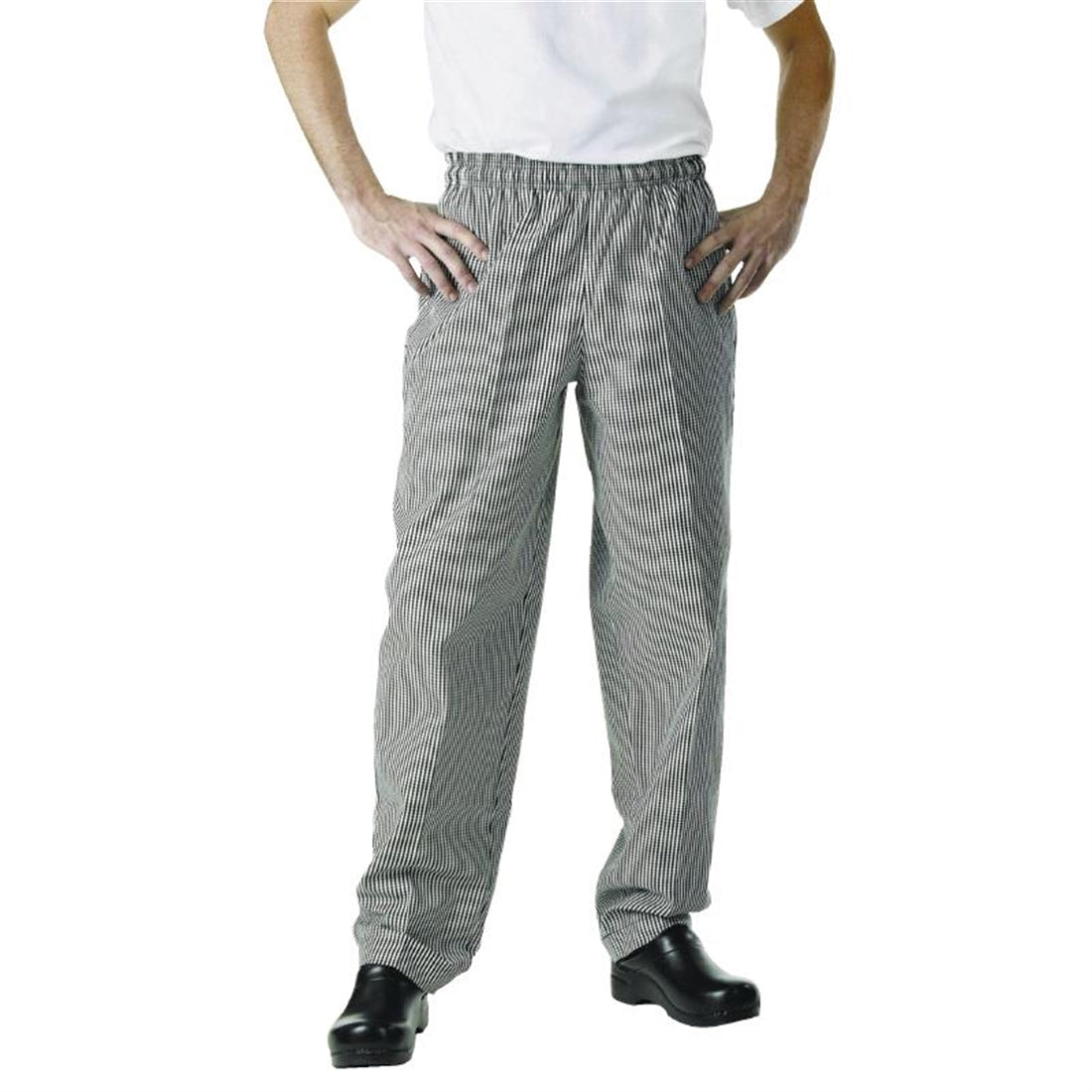 Chef Works Essential Baggy Pants Small Black Check M