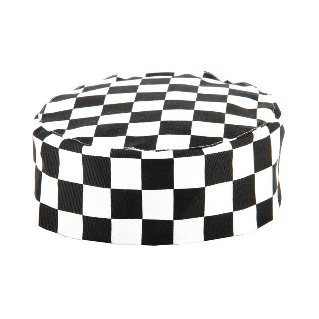 Whites Chefs Skull Cap Big Black and White Check