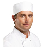 Whites Chefs Unisex Skull Cap Polycotton White - L