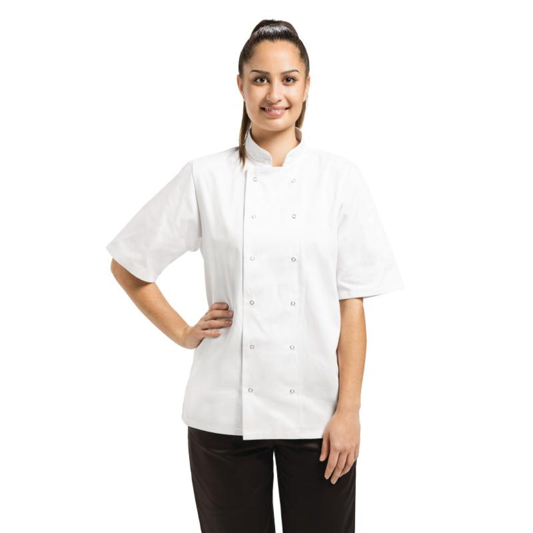 Whites Vegas Unisex Chefs Jacket Short Sleeve White L