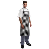 Whites Unisex Bib Apron Black and White Check