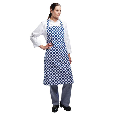 Whites Unisex Bib Apron Blue And White Check