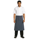 Whites Butchers Unisex Waist Apron  Blue and White Stripe