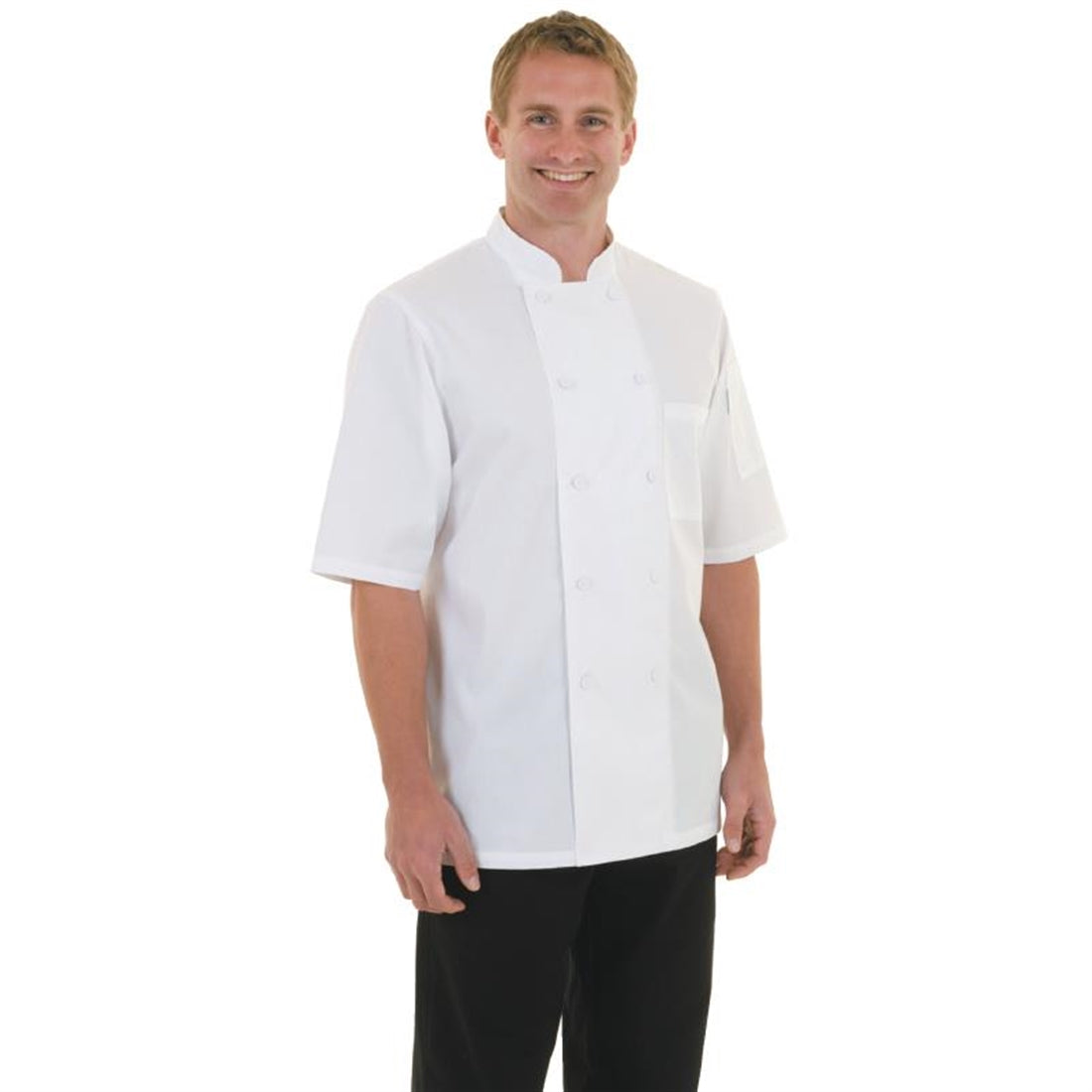 Chefs Works Montreal Cool Vent Unisex Short Sleeve Chefs Jacket White 2XL