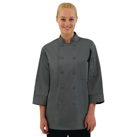 Chef Works Unisex Chefs Jacket Grey S