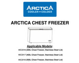 Arctica 568 Ltr Chest Freezer - White with Stainless Steel Lid