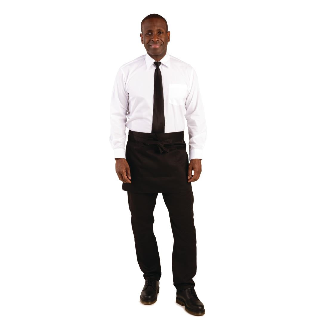 Whites Short Bistro Apron Black