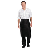 Regular Bistro Apron Black With Pocket