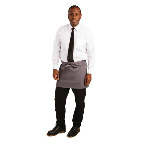 Whites Short Bistro Apron Charcoal