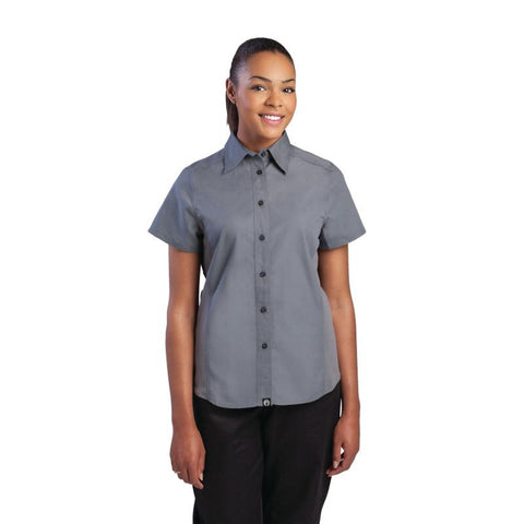 Chef Works Womens Grey Cool Vent Chef Shirt M