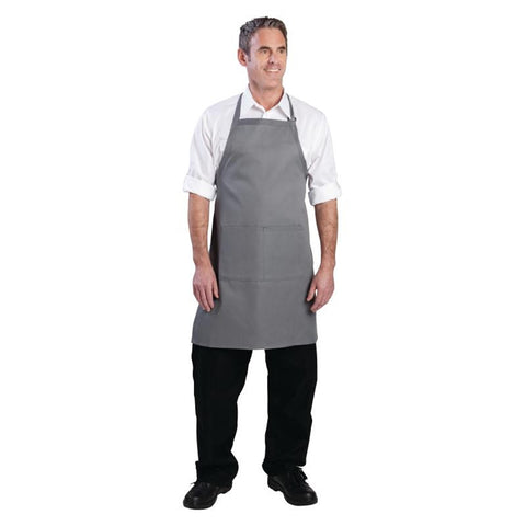 Chef Works Bib Apron Grey