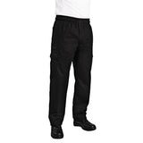 Chef Works Unisex Slim Fit Cargo Chefs Trousers Black M