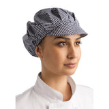 Whites Peaked Unisex Hat Blue and White Check