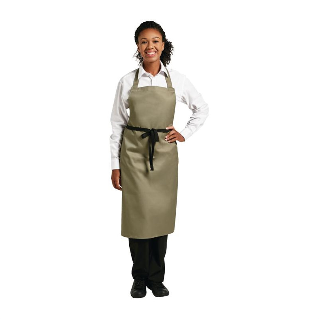 Whites Polycotton Bib Apron Olive