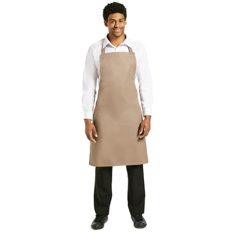 Whites Polycotton Unisex Bib Apron Tan