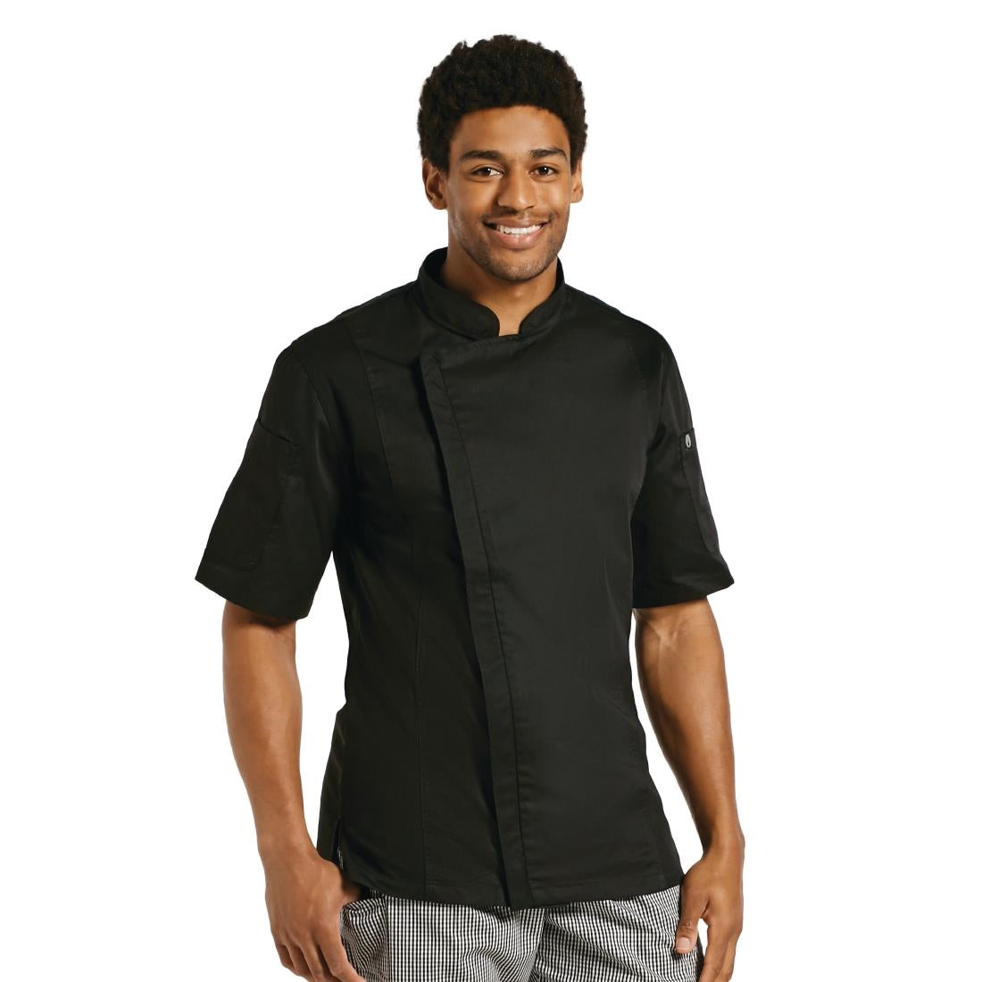 Chef Works Springfield Zipper Mens Chefs Jacket Black L