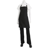 Chef Works Two Patch Pocket Bib Apron Black