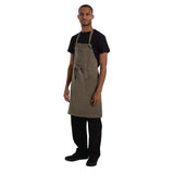 Chef Works Urban Dorset Antique Bib Apron Earth Brown