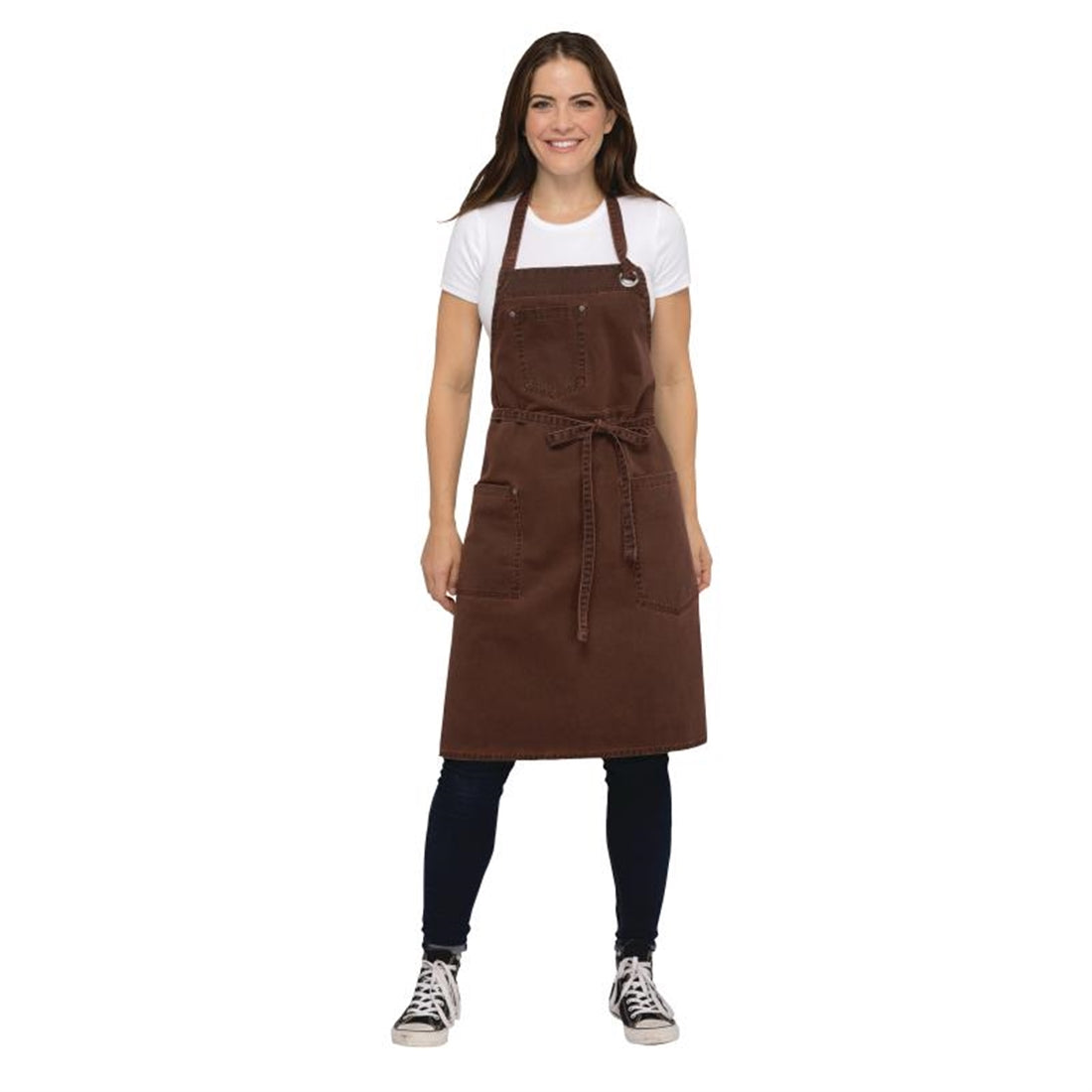 Chef Works Urban Dorset Antique Bib Apron Rust