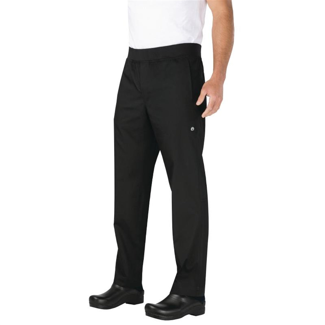 Chef Works Men's Lightweight Slim Trouser Black Size L