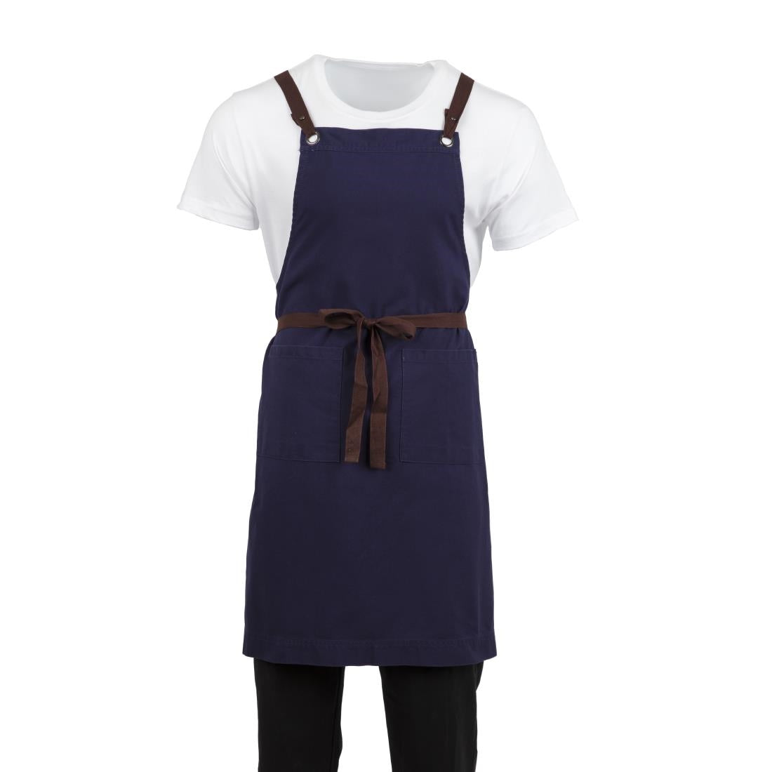 Southside Cotton Canvas Bib Apron Navy