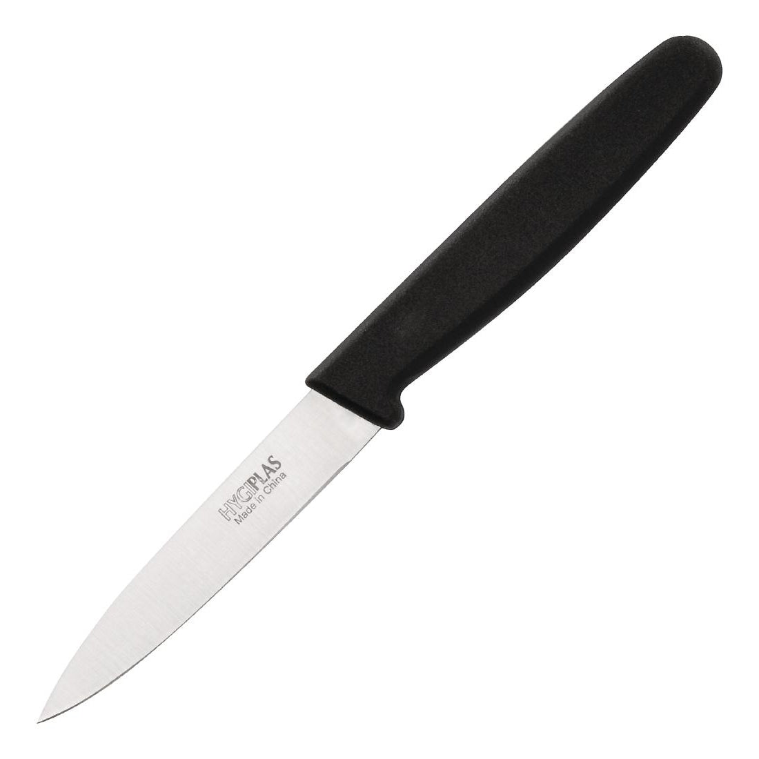 Hygiplas Straight Blade Paring Knife Black 8.5cm