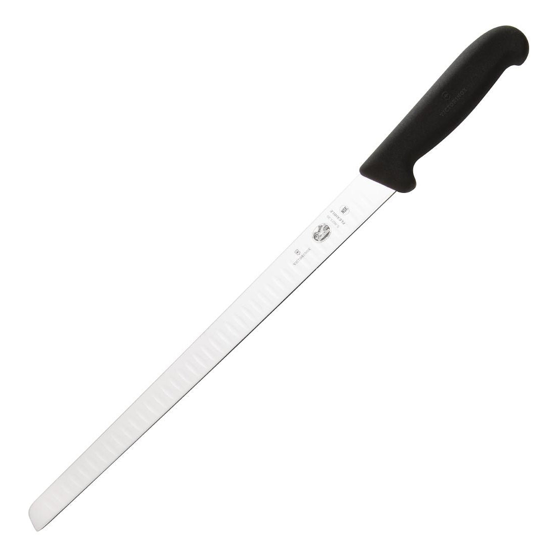 Victorinox Fibrox Scalloped Salmon Knife Black 30.5cm