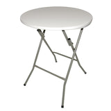 Bolero Round Folding Table Granite White 600mm (Single)