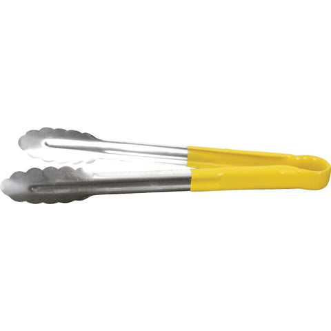 Vogue Colour Coded Yellow Serving Tongs 11"