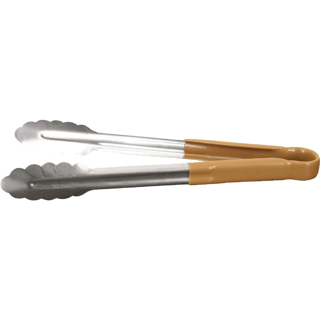 Hygiplas Colour Coded Brown Serving Tongs 300mm