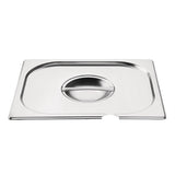 Vogue Stainless Steel 1/2 Gastronorm Notched Lid