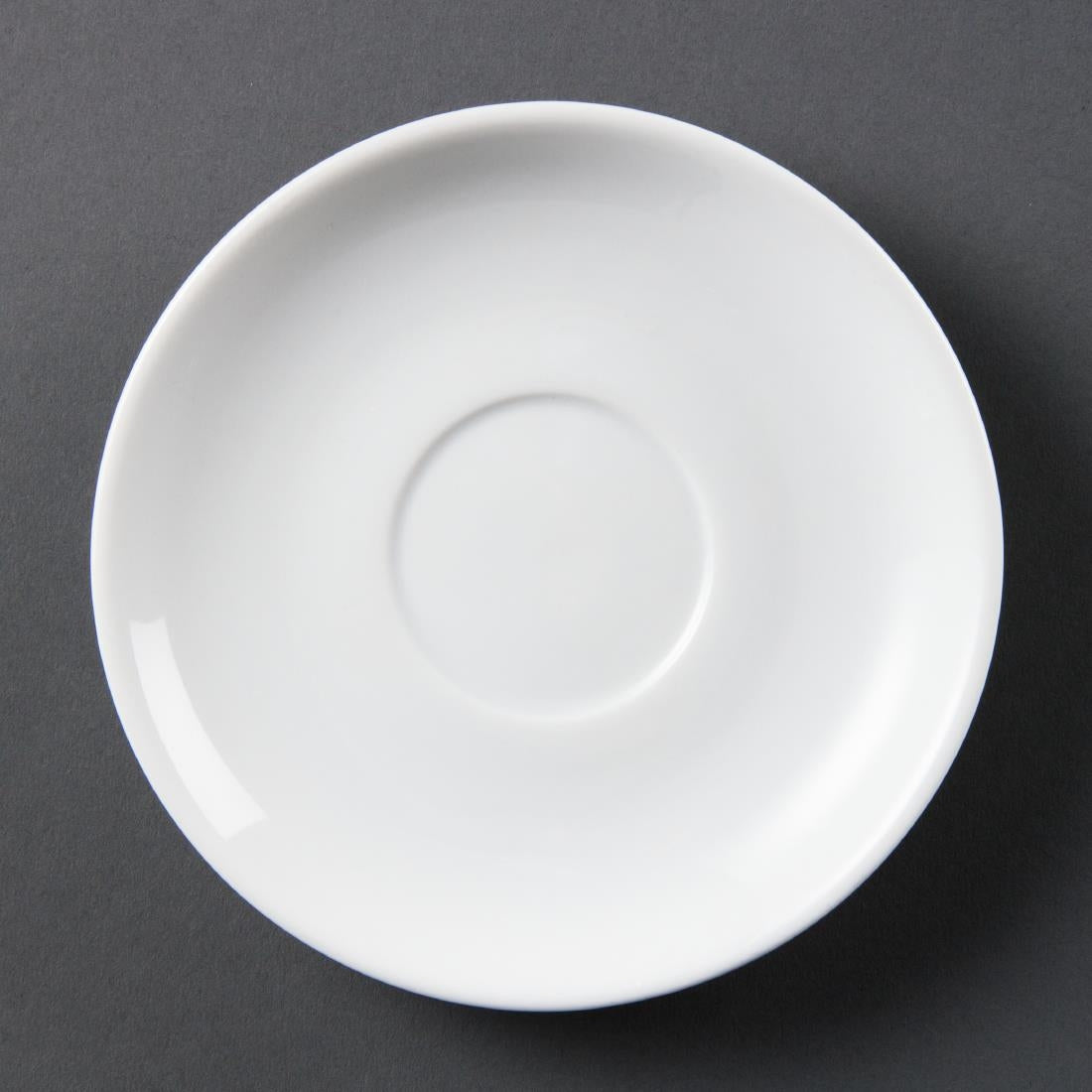 Olympia Whiteware Stacking Saucers 150mm (Pack of 12)