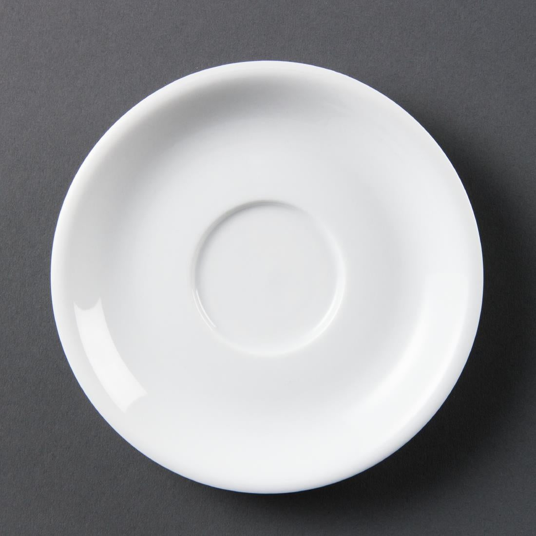 Olympia Whiteware Cappuccino Saucers (Pack of 12)