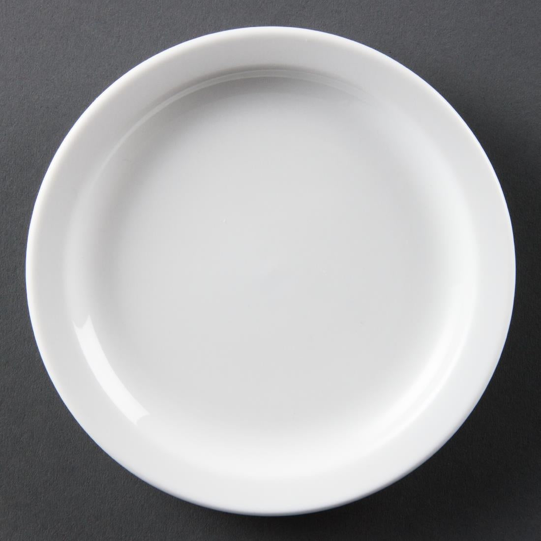 Olympia Whiteware Narrow Rimmed Plates 150mm (Pack of 12)