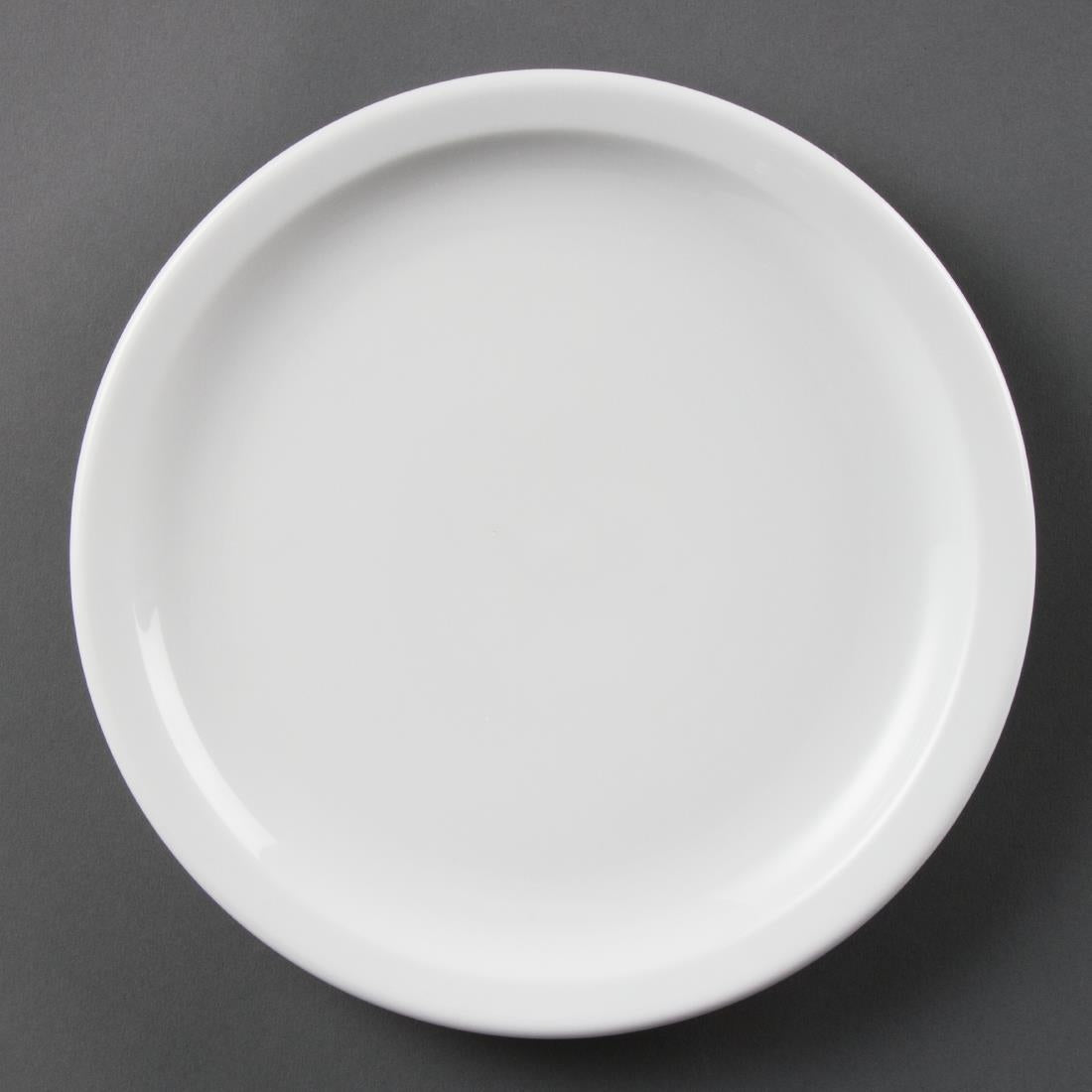 Olympia Whiteware Narrow Rimmed Plates 230mm (Pack of 12)