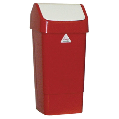 SYR Swing Lid Bin Red